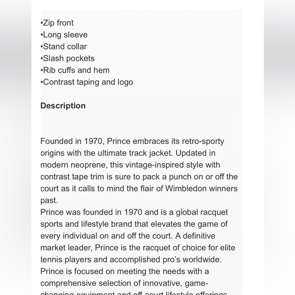 Prince Pickleball Men's Zip-Front
Track Jacket new - Picture 3 of 5